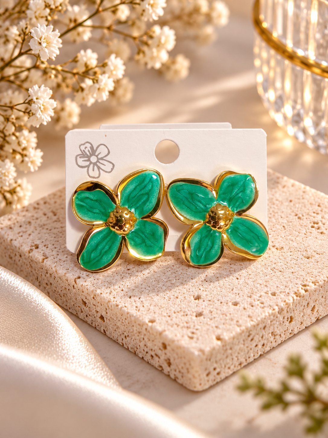 Boucles d’oreilles Floréa Vert