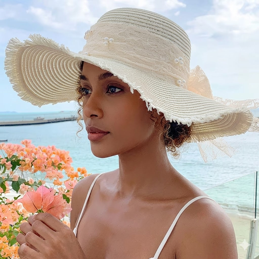 Chapeau de Soleil Premium en Paille Beige