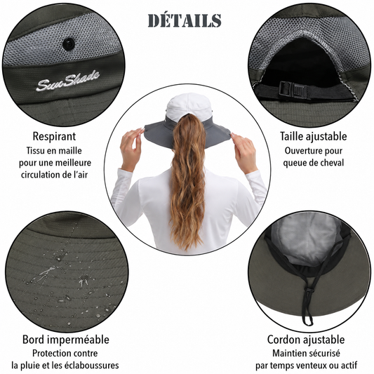 Chapeau de Randonnée Anti-UV - Rose
