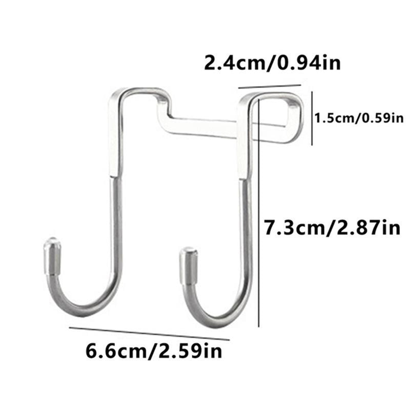 Lot de 2 Crochets de Porte Doubles
