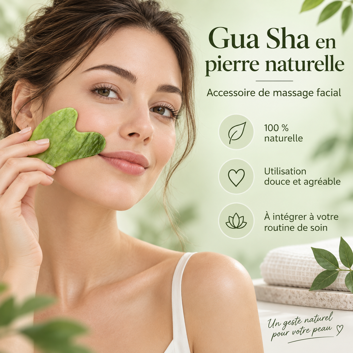 Gua Sha Visage en Pierre Naturelle