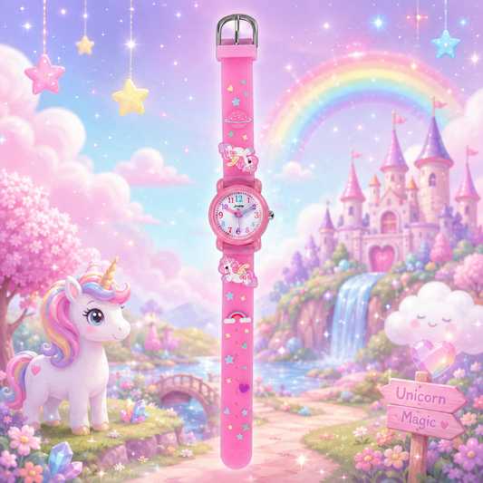 Montre Licorne Rose – Analogique 3D