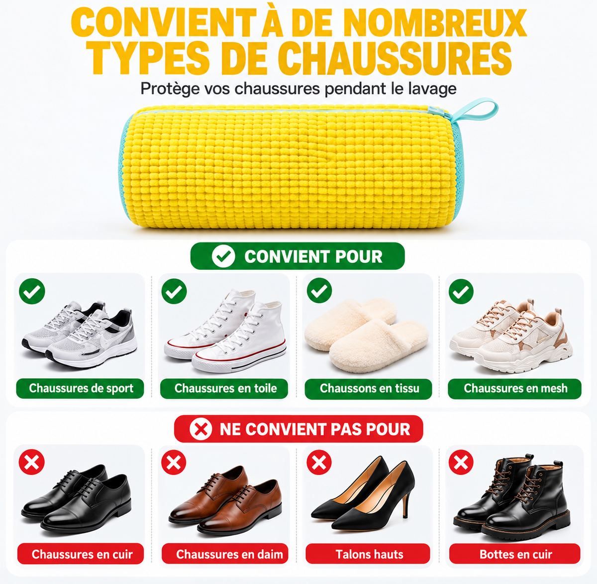 Sac de Lavage pour Chaussures