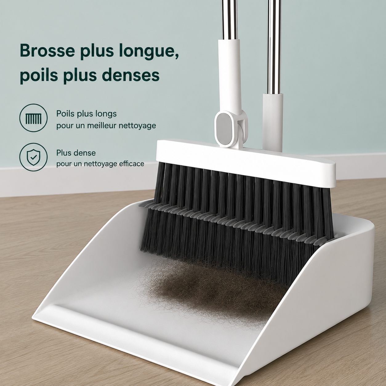 Balai avec Pelle Pliable