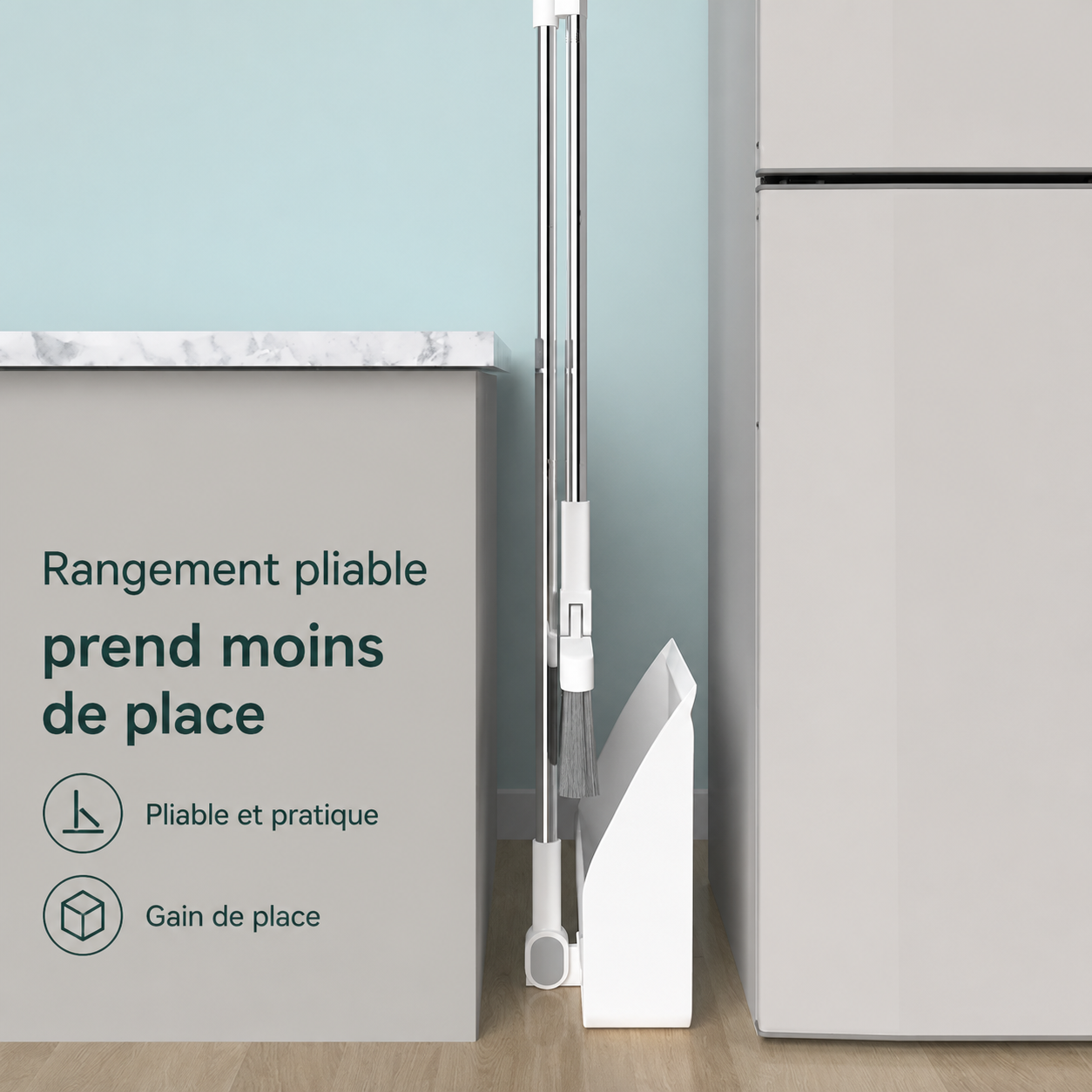 Balai avec Pelle Pliable