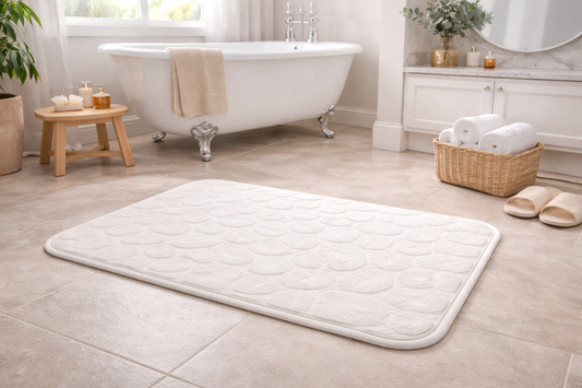 Tapis de Bain Antidérapant Effet Galets - 40x60 cm