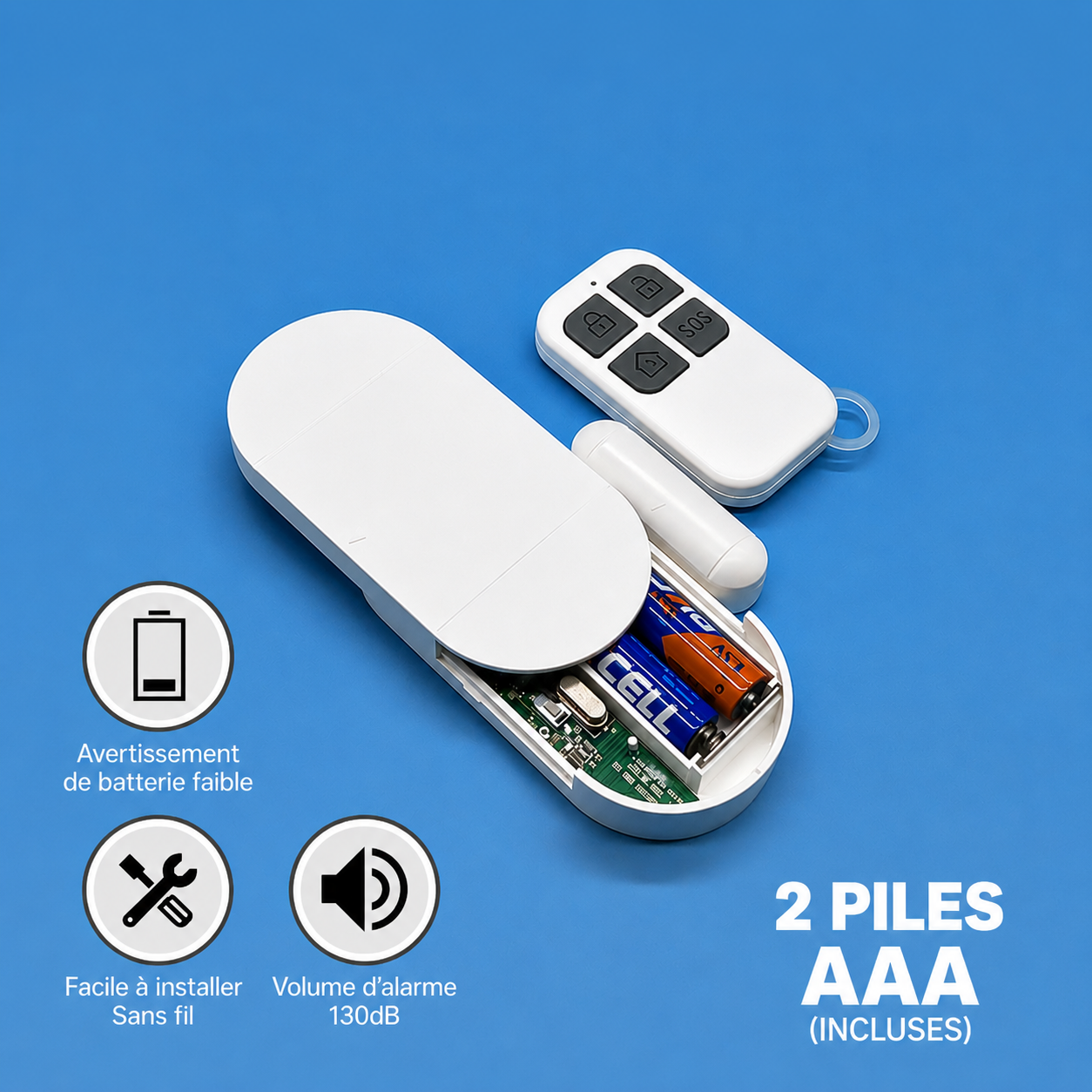 🚨 Alarme Magnétique Sans Fil avec Télécommande