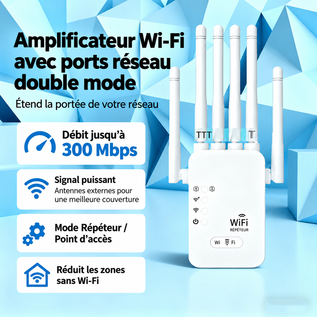Amplificateur Wi-Fi 300 Mbps