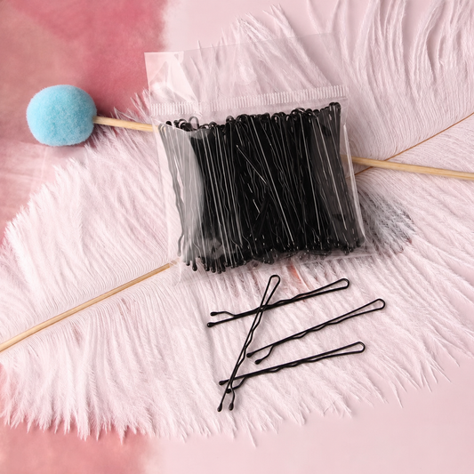 Lot de 100 épingles à cheveux noires – 5 cm