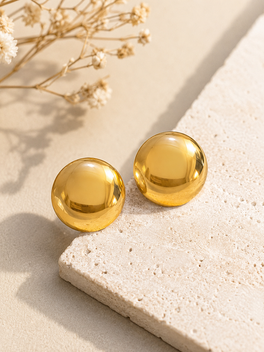 Boucles d'oreilles Rondes Dorées