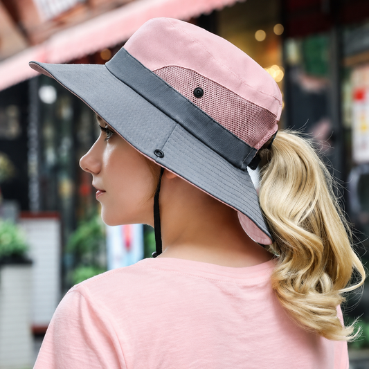Chapeau de Randonnée Anti-UV - Rose