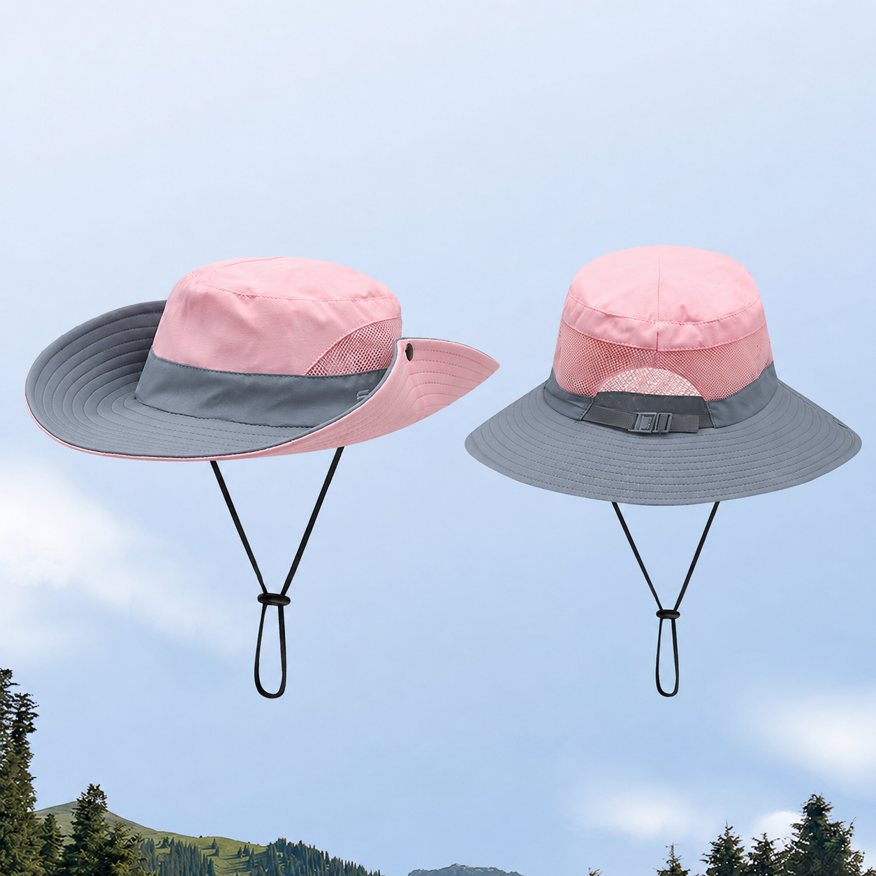 Chapeau de Randonnée Anti-UV - Rose