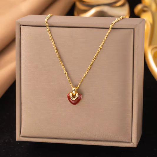 Collier Cœur Rouge