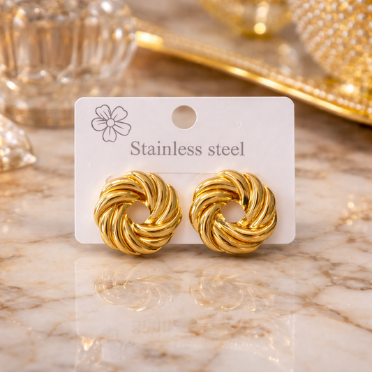 Boucles d'oreilles Torsade