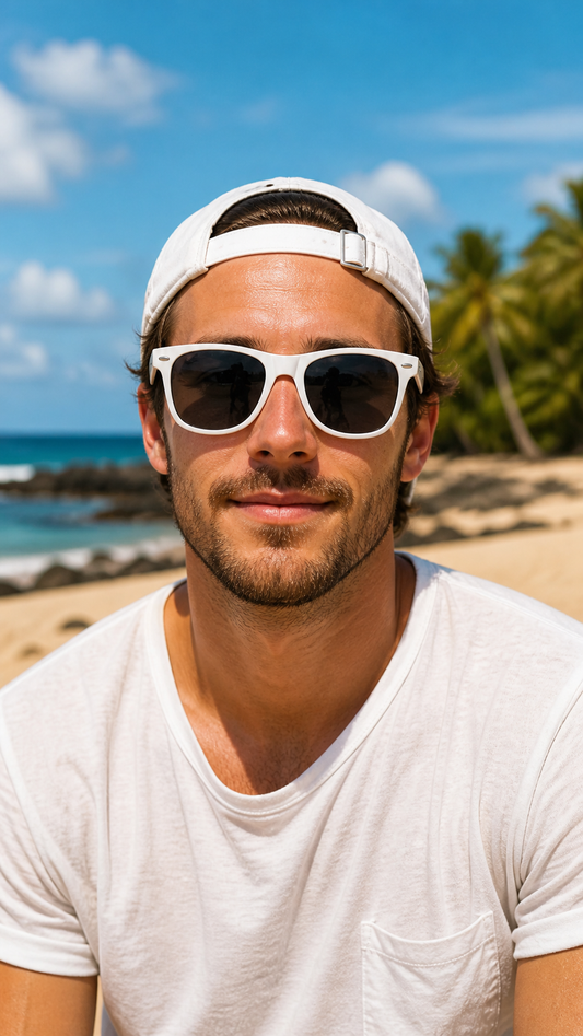 Lunettes de soleil – Blanc UV400