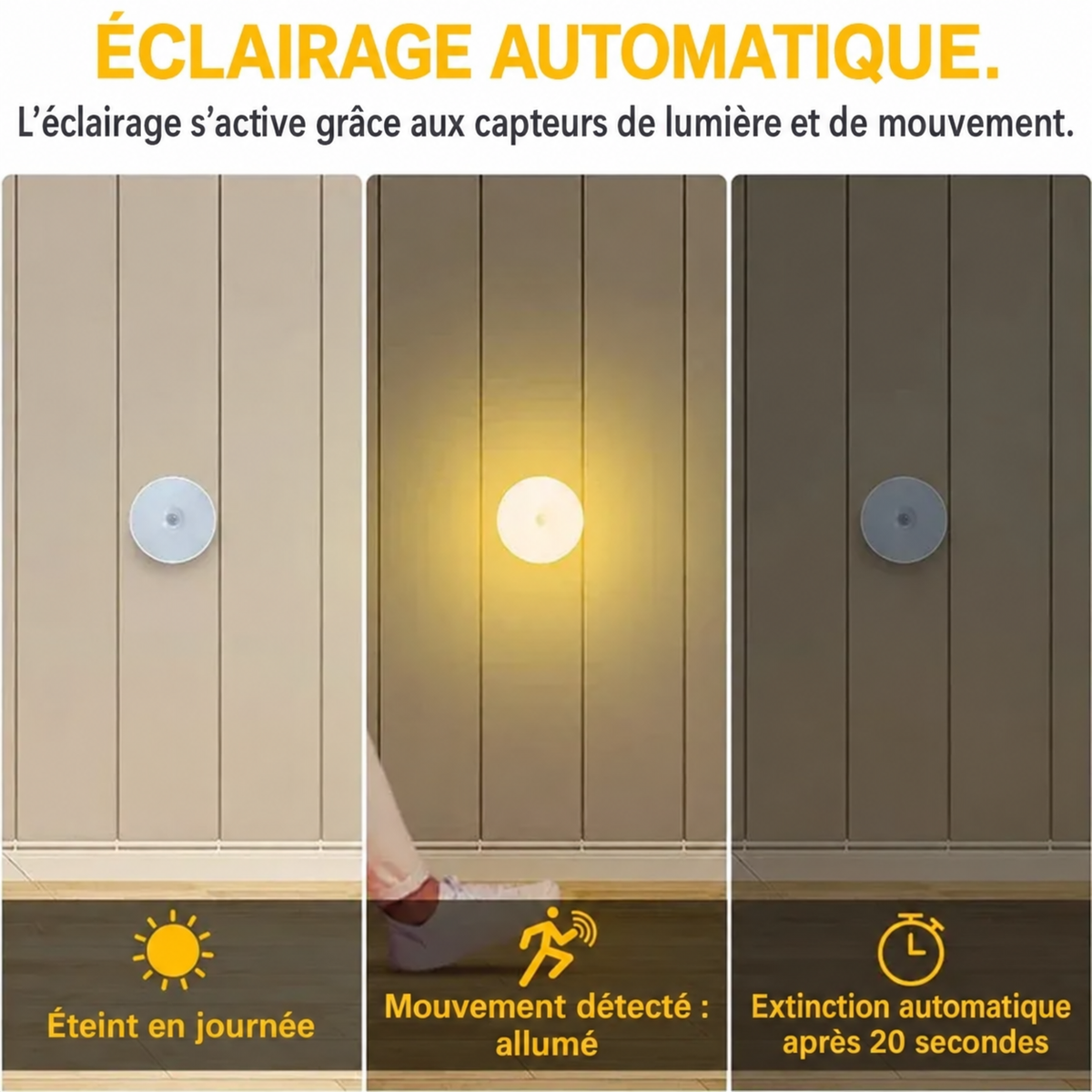 Lampe LED à Détecteur de Mouvement