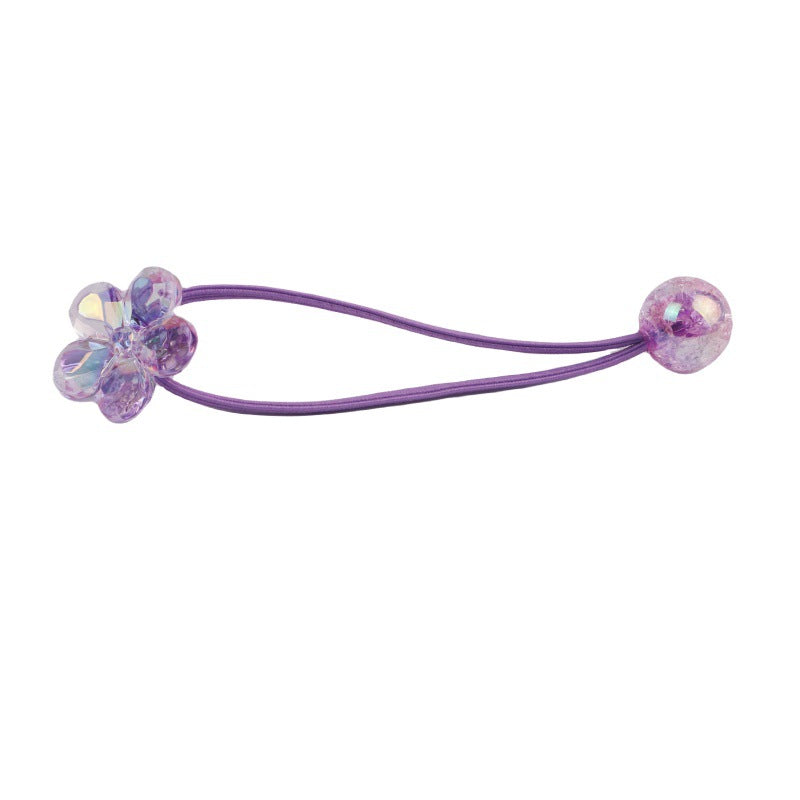 Lot de 2 Élastiques Fleur Camélia Violet