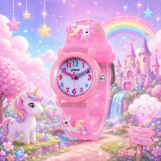 Montre Licorne Rose – Analogique 3D
