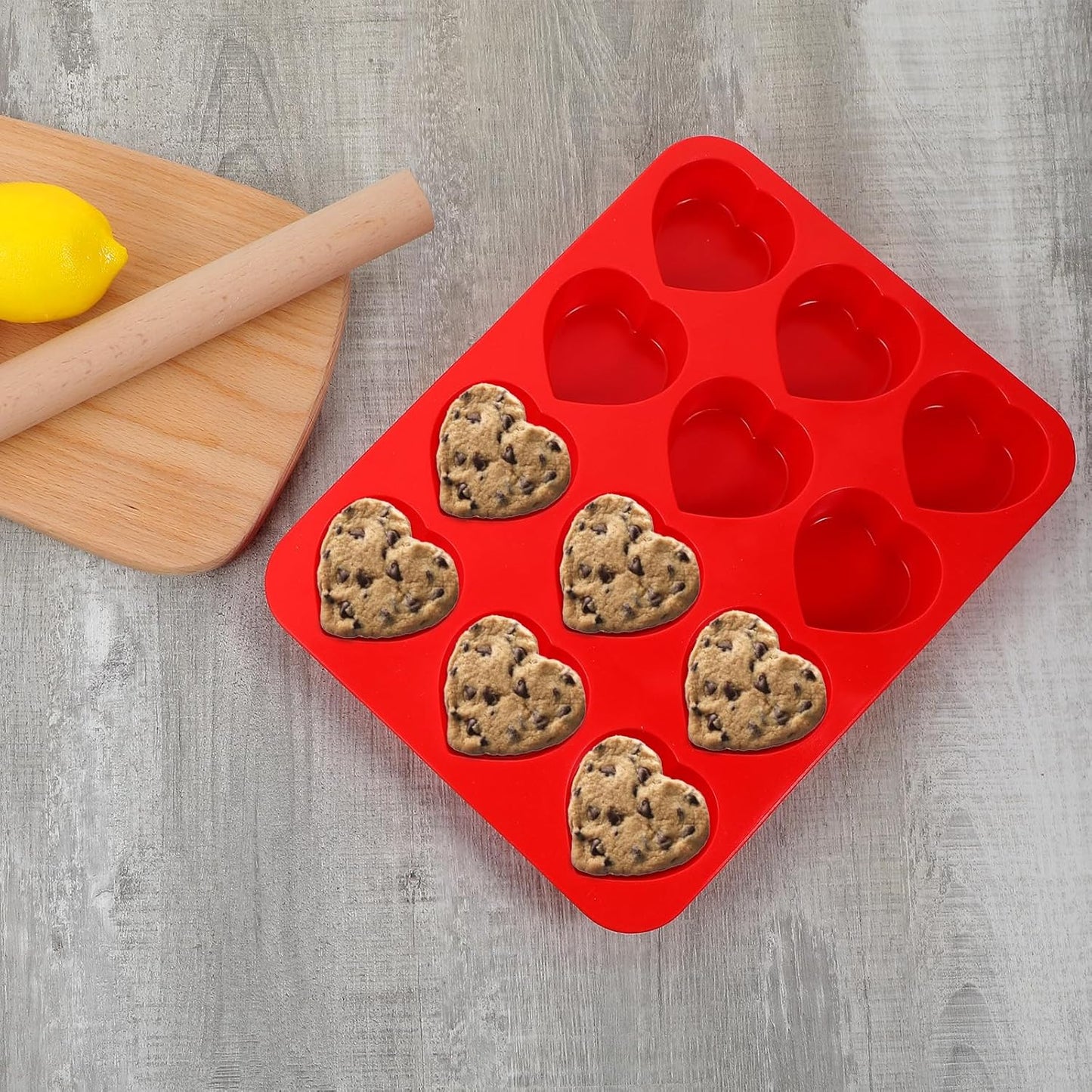 Moule Silicone Cœurs – 12 Cavités Démoulage Facile