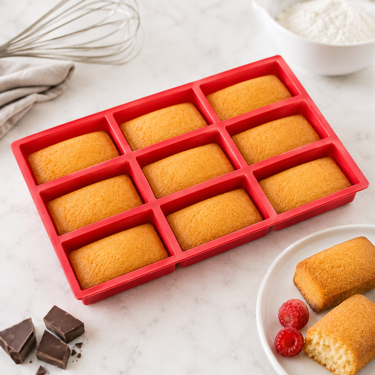 Moule Silicone 9 Financiers – Démoulage Facile