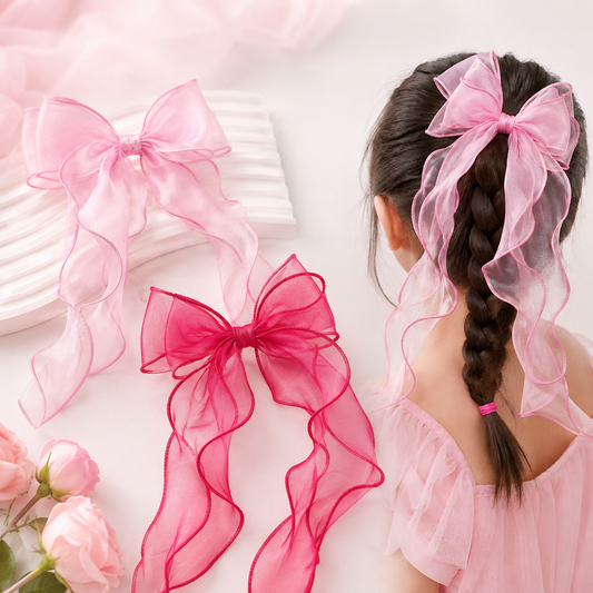 Grand nœud ruban pour cheveux enfant