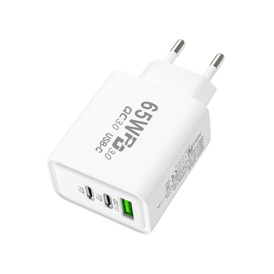 Chargeur Rapide 65W – 3 Ports (USB-C + USB-A)