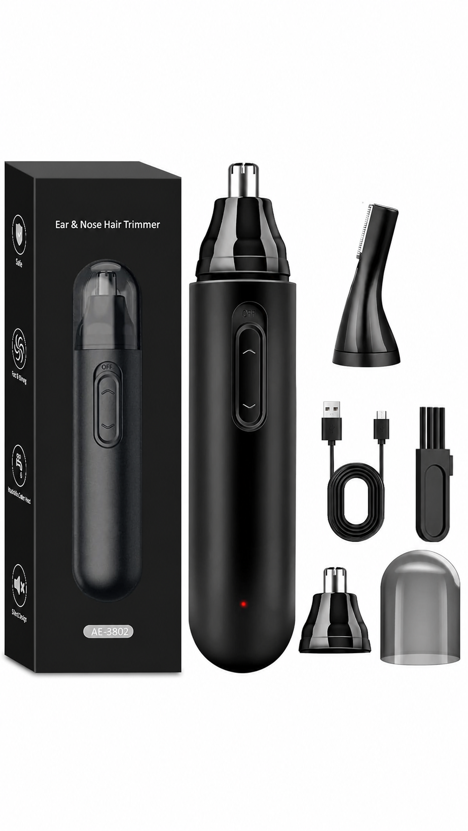 Tondeuse nez multifonction – 4 en 1 rechargeable