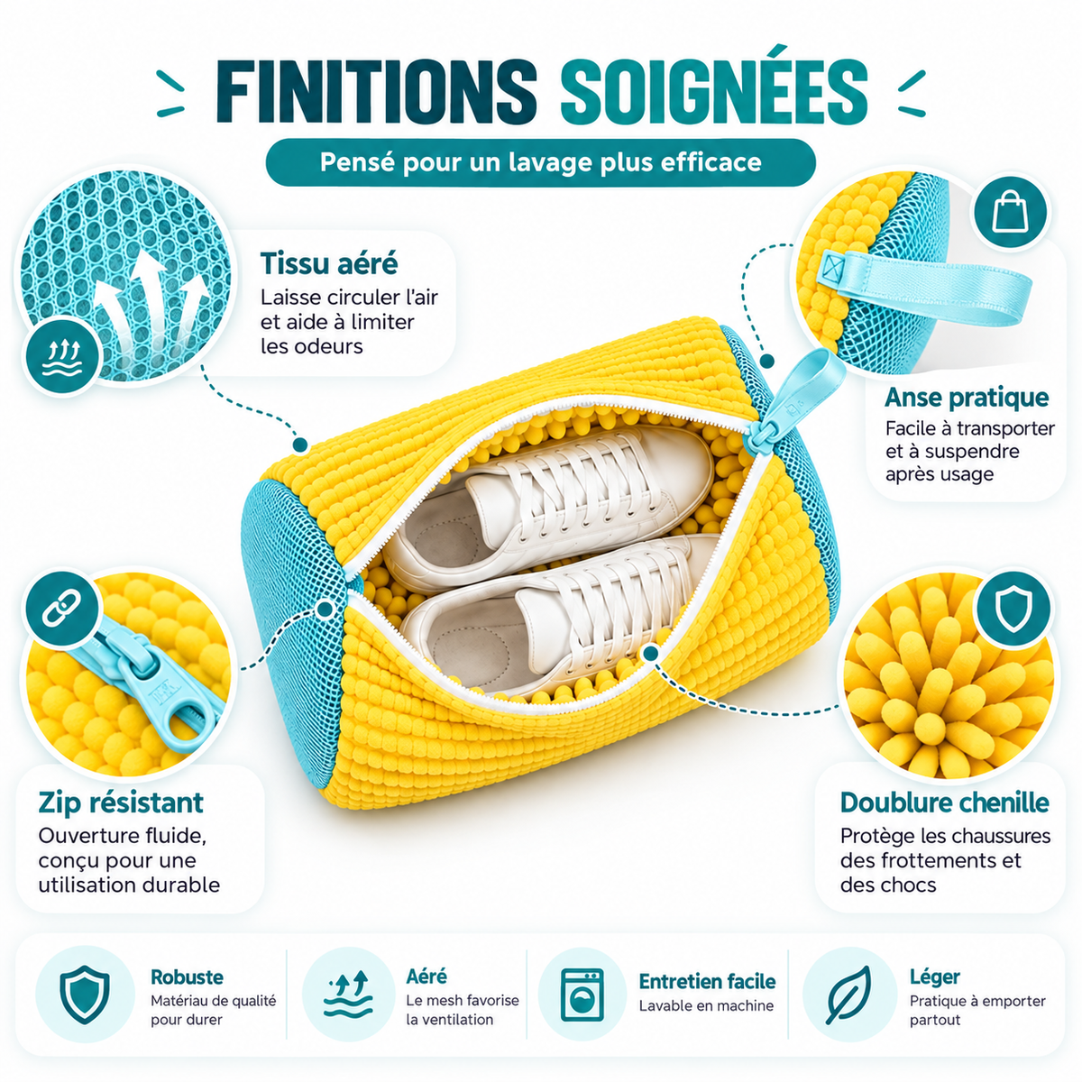 Sac de Lavage pour Chaussures